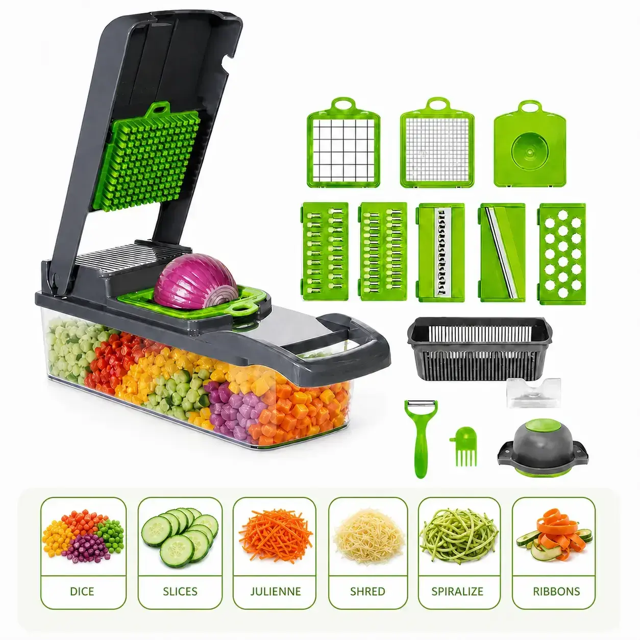 16 Pcs Veggie Slicer Multi-Purpose Vegetable chopper