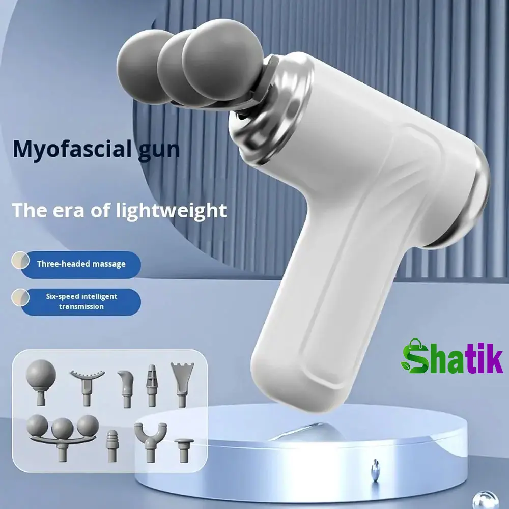 3 Head Fascia Massage Gun With 9 Different Heads