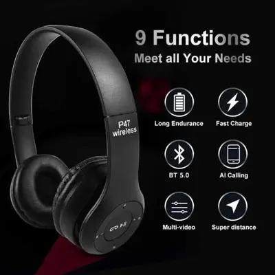 P47 Wireless Bluetooth Headphone for Mobile Phone or Computer