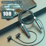 Wireless Bluetooth Neckband 5.0 Waterproof Magnetic Earbuds with Mic - Image 4