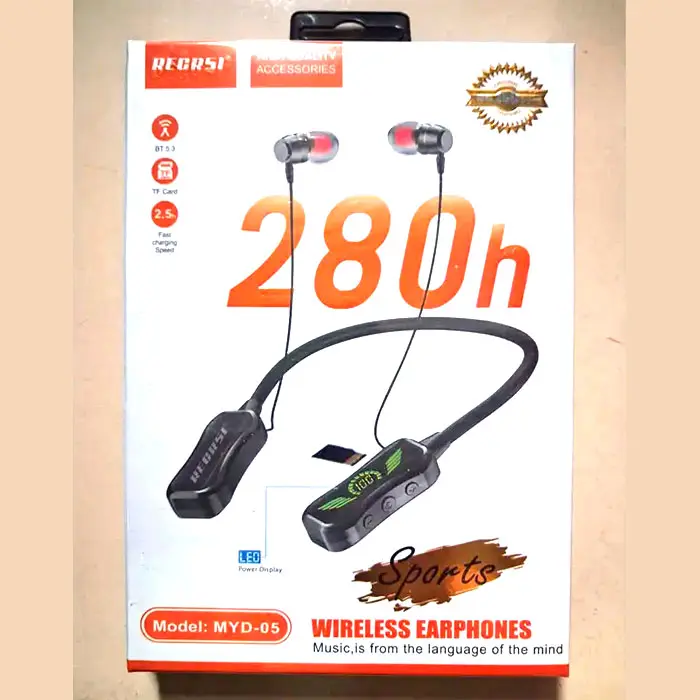 Regrsi MYD-05 Wireless Neckband 280h Battery Life