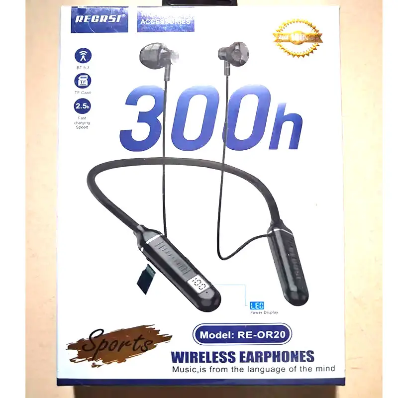 Regrsi RE-OR20 Wireless Neckband 300h Battery Life